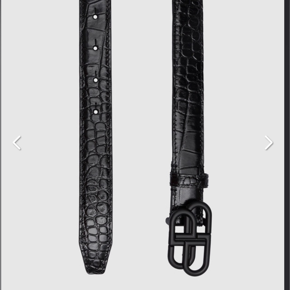 Balenciaga BRAND NEW Women Super Thin Belt in Black, SZ 70EU, 28”US,$495 - Picture 3 of 9